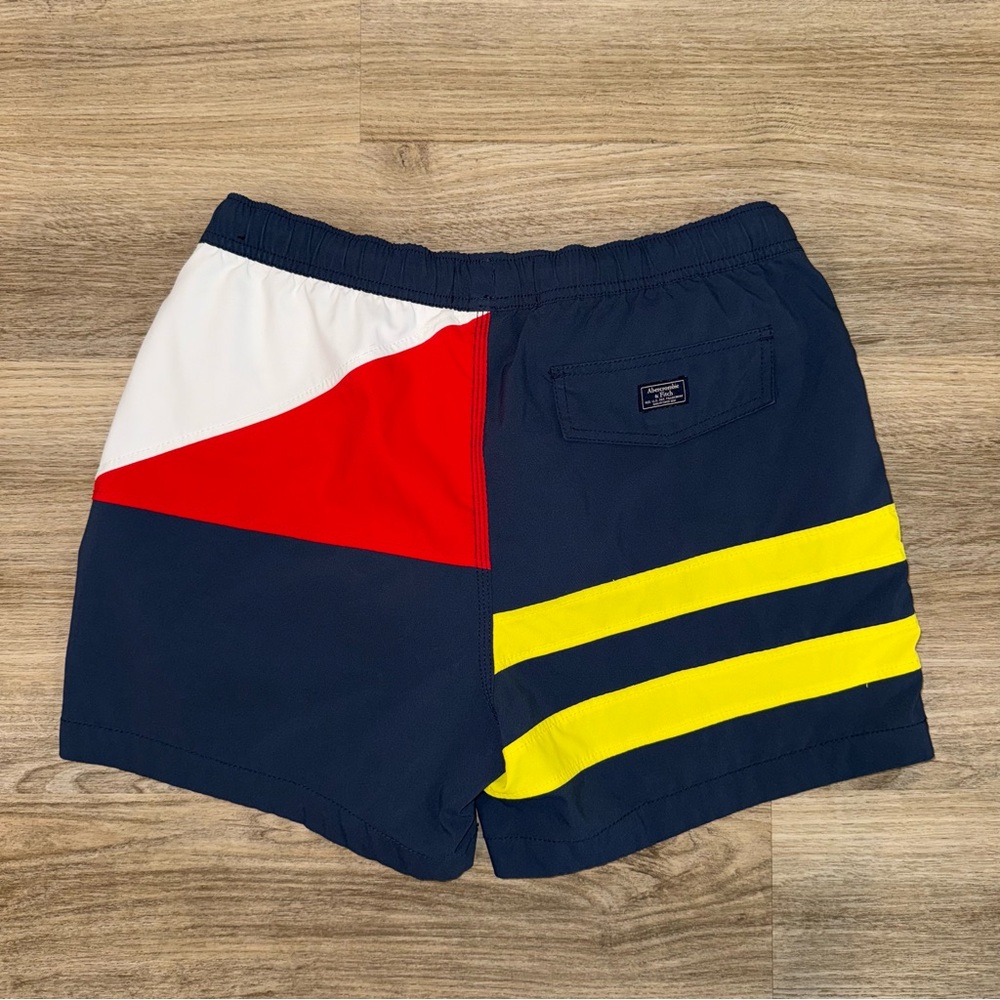 MENS ABERCROMBIE & FITCH DRAWSTRING LINED SWIM BOARD SHORTS SIZE L - Picture 3 of 3